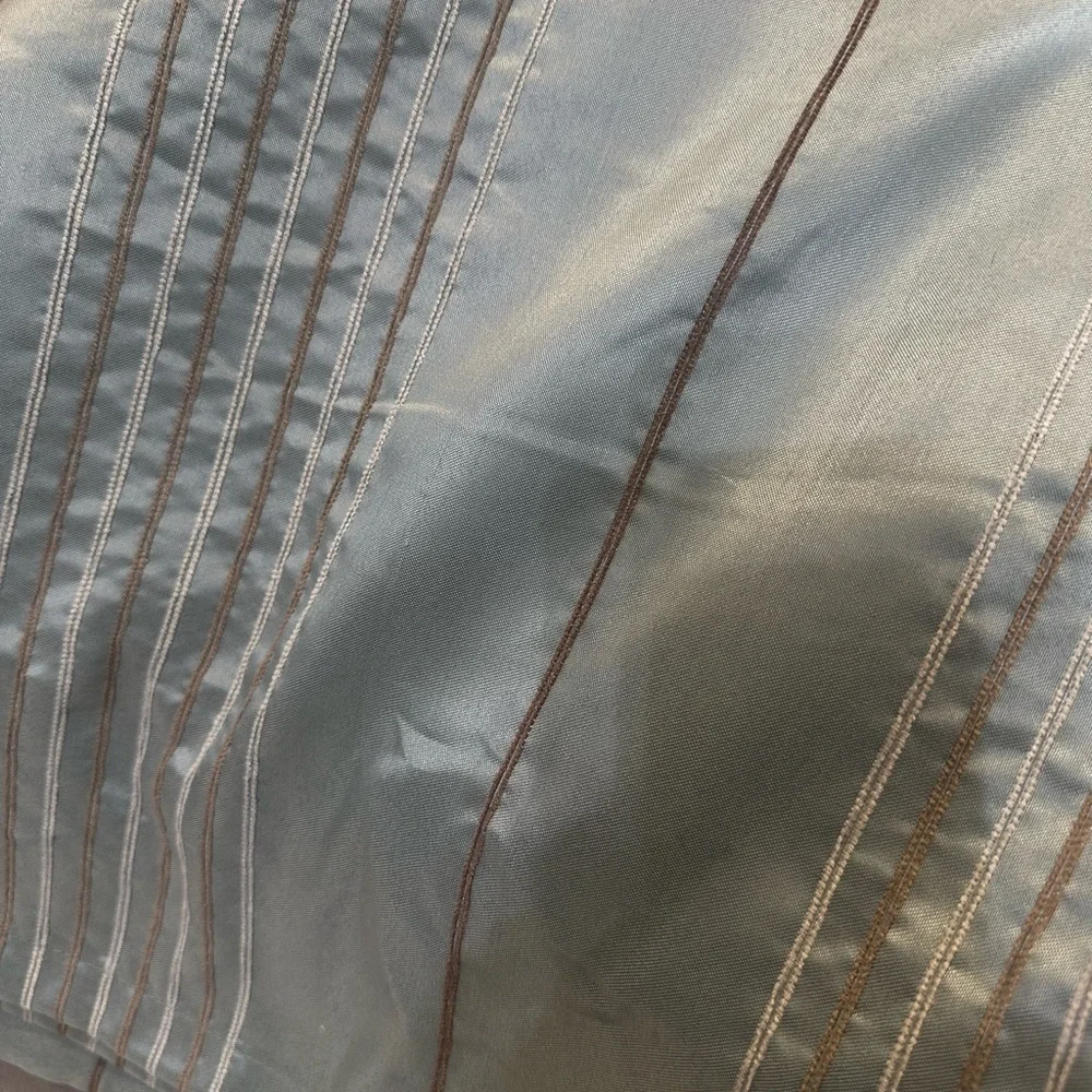 Better Homes And Gardens Blue with cream/brown stripes Shower Curtain